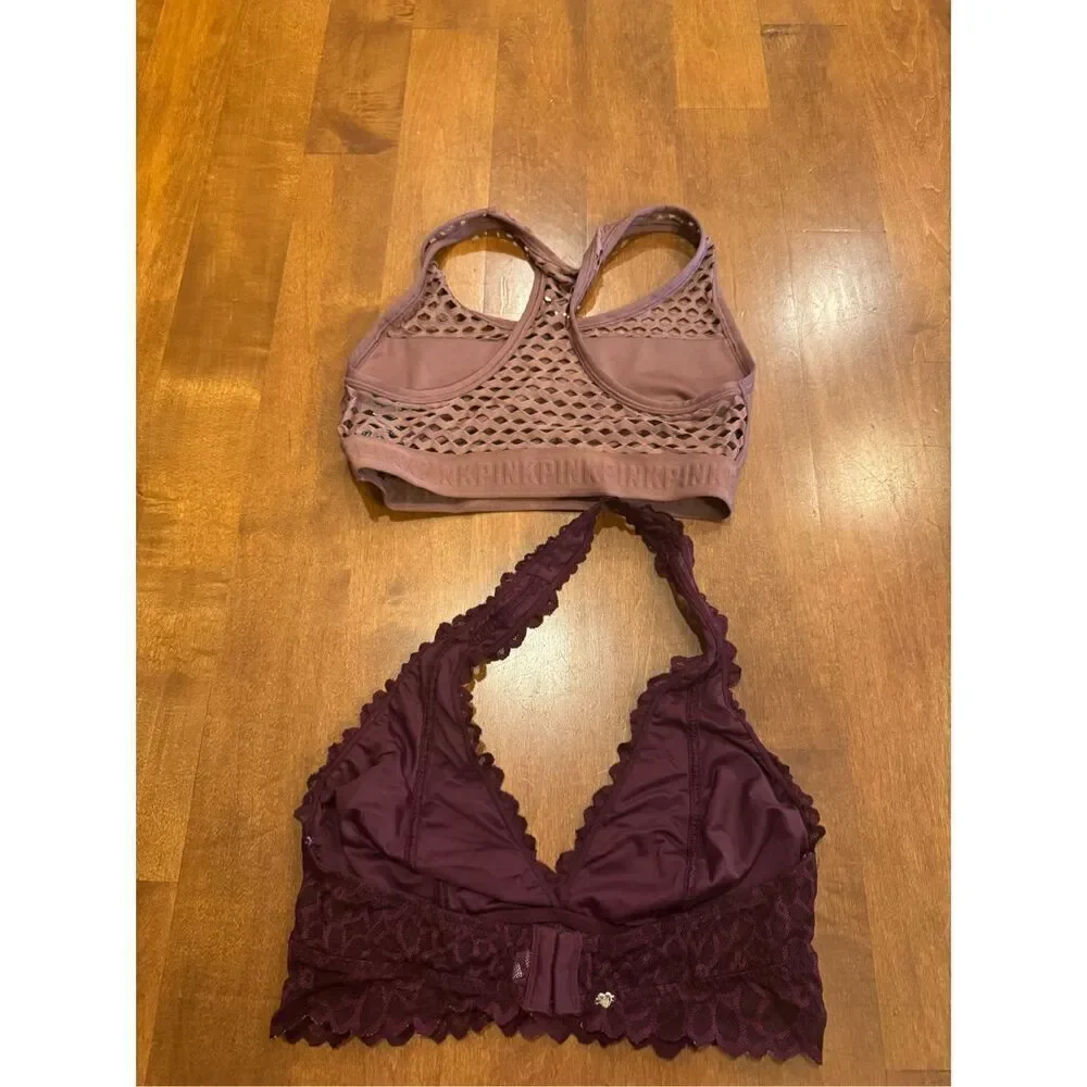 Women’s Victoria’s Secret Pink Bralette and sports bra bundle size medium